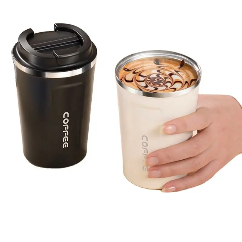 Персонализированная кружка для кофе с завинчивающейся крышкой 304 нержавеющей стали чашка для кофе со льдом 350 мл Термочашка для кофе с откидной крышкой