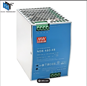 Alimentation électrique MEAN WELL d'origine, neuve, NDR-120-24, 5A, 24V, 120W, type rail DIN industriel, sortie simple - Product Image 1