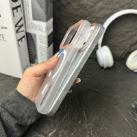Coque de téléphone portable antichoc ultra-fine en PC rigide effet mat, magnétique et gaufrée, style Ins, pour 17 Air
