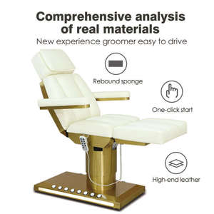 Cama de Belleza Eléctrica Moderna de Lujo, Cama de Masaje con 4 Motores, Control por Pedal, Cama Facial Eléctrica para Spa y Salón de Belleza - Product Image 4