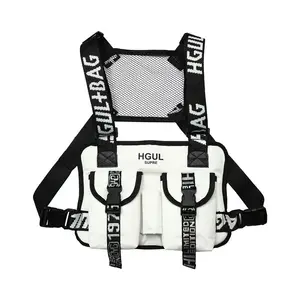 Hip Hop Fashion Unisex Waterproof Custom Sport Utility Molle Vest Bag Chest Bag