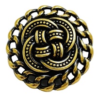 Boutons décoratifs en alliage de zinc plaqué, style simple, logo élégant et raffiné, pour manteaux, pulls en tweed et tricots, avec nœud chinois tendance