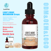 Extrait Liquide de Crinière de Lion OEM 30ml Sans Alcool pour le Soutien Nerveux et Nootropique, Complément Alimentaire à Usage Traditionnel