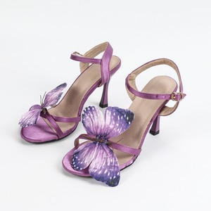 Sandali Estivi Sexy con Tacco a Spillo di <span class=keywords><strong>Marca</strong></span> da Donna, Eleganti e Versatili con Farfalla, <span class=keywords><strong>Comodi</strong></span> con Cinturino a Fibbia e Punta Tonda - Product Image 1