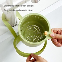 Panier suspendu détachable de vidange à bouton-poussoir robinet panier de crépine d'évier en plastique pour l'élimination des déchets alimentaires et le stockage des outils
