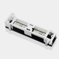 Panel de Conexiones de Red UTP CAT5e CAT6 CAT6A de 10 Pulgadas 1U con 12 Puertos, Soporte de Gestión de Cables, Montaje en Rack 1U, Conectores Keystone RJ45