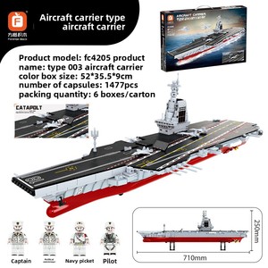 <span class=keywords><strong>Portaaviones</strong></span> Militar Tipo 003 <span class=keywords><strong>Fujian</strong></span>, Modelo de Plástico ABS, Bloques de Construcción para Niños, Juguete de Bloques de Construcción - Product Image 1