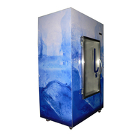 Réfrigérateur commercial à glace sur roues avec porte vitrée, refroidissement par ventilateur, vitrine réfrigérée pour usage intérieur, personnalisable, directement du fabricant
