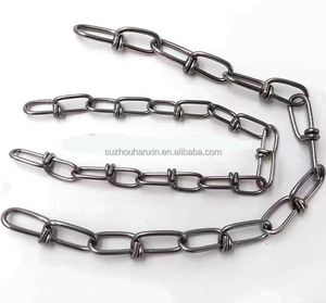 Hoàn toàn tự động duy nhất đôi vòng lặp kim loại con chó thắt nút chuỗi Máy làm - Product Image 2