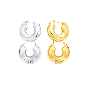 Pendientes Geométricos Oyio, Chapados en Oro, Aleación de Zinc, Unisex, Joyería Moderna, Pendientes en Tono Oro 18K y Plata - Product Image 1