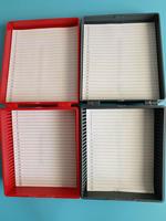 2025 New Arrival Medical Pp Glass Slides Box Lab Consumable 2pc Cuboid Microscope Slide Storage Box