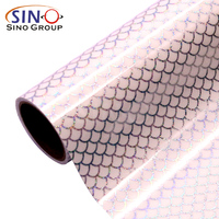 60Cm X 50M Laser Chroommozaïek Zilver Glanzend Gesneden Diy Ambachtelijke Snijdende Vinylplotter Gestanst Permanent Zelfklevend Vinyl Holografisch
