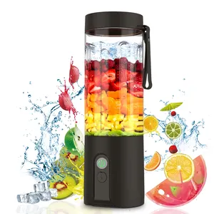 Liquidificador e espremedor de frutas e smoothies portátil, copo com 10 lâminas, 4500mAH, espremedor elétrico portátil para garrafas e espremedores