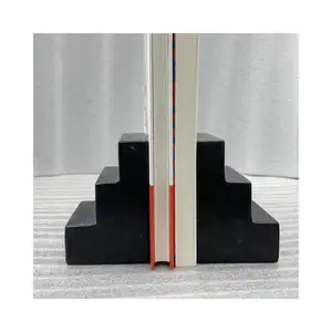 SHIHUI Wholesale Customized Nordic Style Marble Bookend Home Decor Natural Modern Custom Black Marble Bookends Book Stopper Ends