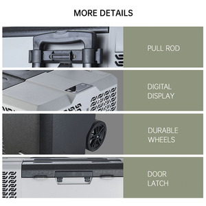 Refrigerador Portátil con Compresor de 42/52/62L, 12v 24v, Opción de Batería Solar, con Ruedas, Refrigerador Portátil para Automóvil - Product Image 6