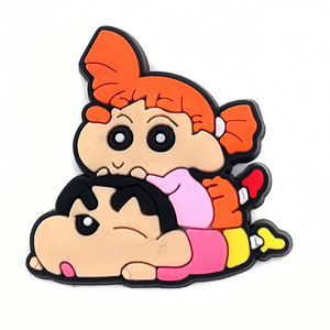 Accessoires de chaussures Anime Crayon Shin-chan : Breloques fantaisie en forme de fleur, en colle souple, pour chaussures de jardin - Product Image 6