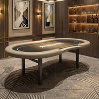 Table de poker Texas Hold'em professionnelle pour club de divertissement, personnalisable avec logos et nappes, pour dix joueurs, en céramique