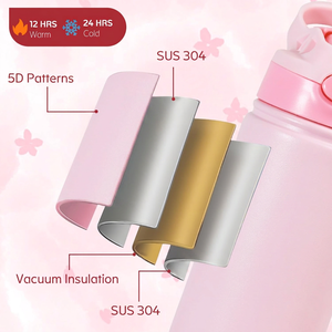 <span class=keywords><strong>Gobelet</strong></span> isotherme de 12 oz en acier inoxydable avec revêtement poudré, personnalisable, avec bouchon à clapet, pour enfants, modèle Bounce - Product Image 4