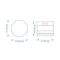 Shantou factory 2 en 1 crème ombre à paupières petit récipient de maquillage vide gel eyeliner sourcils poudre kit avec miroir