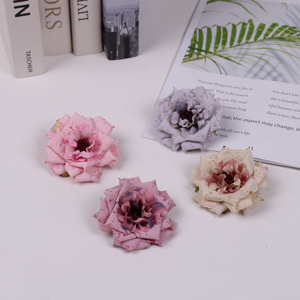 Artificial Snowflake Rose Flower Heads Decorative Silk Flowers for Home Floral Arrangements Wedding <b>Decorations</b> Background - Product Image 5