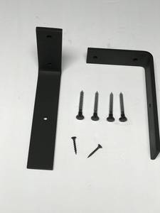 Plankbeugels 12 Inch Zware Zwarte Muurbeugel Met Lip Voor Zwevende Planken - Product Image 2