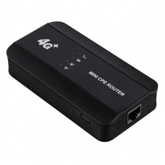 4G LTE Mini CPE WiFi6 Router M10 SIM Card Slot Type-C Interface Firewall 300Mbps Wireless Speed Portable Pocket Design WPS