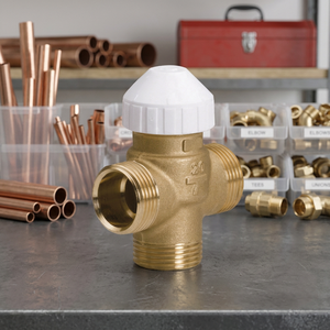 Corps de vanne solénoïde fileté à trois voies Watts WT-313112P pour le contrôle de l'eau dans les systèmes CVC, personnalisable OEM, 24V/230V PN16 DN15 KVS 1.7 - Product Image 3