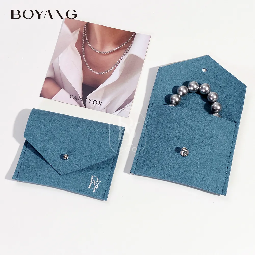 Custom microfibra gioielli borse orecchini collane anello gioielli custodia regalo