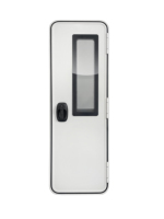 Porte d'entrée Euro RV entièrement blanche 580*1850mm en alliage d'aluminium avec moustiquaire coulissante pour caravane, camping-car, fourgonnette
