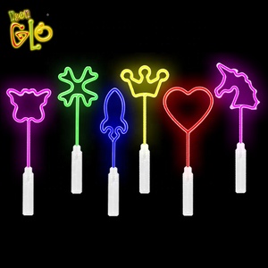 Led Đảng Neon Cây Đũa phép ánh sáng lên đồ chơi Glow nhấp nháy buổi hòa nhạc cổ vũ thanh cổ Tích Cây Đũa Phép giáng sinh Halloween sinh nhật đám cưới Cây Đũa phép Neon - Product Image 3