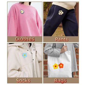 Patchs brodés en <span class=keywords><strong>tissu</strong></span> éponge à petites fleurs en stock à la mode et à la mode, patchs au crochet fleur, patchs en <span class=keywords><strong>tissu</strong></span> - Product Image 4