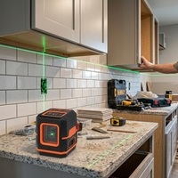 Niveau laser 3D professionnel Starline pour usage industriel et bricolage, 16 lignes autonivelantes, croix verticale et horizontale, pointeur laser vert 50m DC