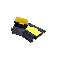 Protector de Cables de Goma Resistente con Tapa Abatible para Protección de Cables