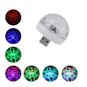 China magia bombilla pequeña lámpara de coche usb fiesta a casa dj luz Bola de discoteca led mini luces de discoteca