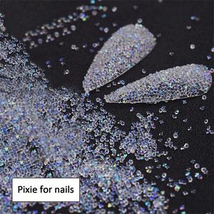 CY Nail Art Cristales Pequeños Micro con Dorso Puntiagudo Piedras de Vidrio AB Strass a Granel por Kg 1Mm Cristales Pixie Negros - Product Image 5