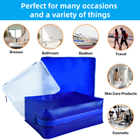 Pochette transparente personnalisée à fermeture éclair Sac de rangement carré en TPU étanche Emballage organisateur cosmétique transparent pour ustensiles de cuisine parapluie