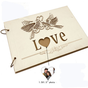 Di alta qualità nuovi regali Souvenir di nozze 20 A4 segni in legno in libro per gli ospiti sposati eccellenti bomboniere Decorative di nozze - Product Image 5