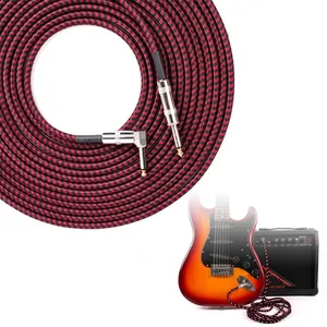 Кабель для электрогитары, 3 м, без шума, экранированный бас-кабель для гитарного усилителя, музыкальные инструменты