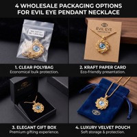 Spirituele Evil Eye-hanger ter bescherming |   Gouden messing bedel voor DIY sieraden |   Eeuwige Halo Emaille Talisman