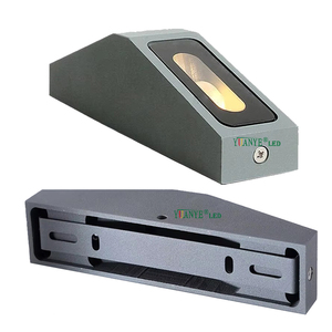 Luz <span class=keywords><strong>LED</strong></span> de aluminio moderna para ventana Yuanyeled de 10X180 grados, Lámpara decorativa para pasillo, lámparas de pared para exteriores - Product Image 4