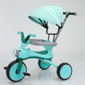 儿童三轮车儿童<span class=keywords><strong>3</strong></span>合1三轮车，带推手和顶篷发光二极管灯，易于骑行的幼儿三轮车 - Product Image 5