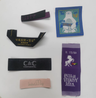 Étiquettes de vêtements en tissu blanc personnalisées, tissées, pour fabricants de vêtements, étiquettes en tissu à repasser, logo personnalisé en coton pour les vêtements