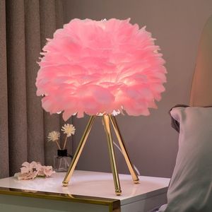 <span class=keywords><strong>Lampe</strong></span> <span class=keywords><strong>de</strong></span> table à plumes scandinave Chambre à coucher Ins Teenage Girl <span class=keywords><strong>Lampe</strong></span> <span class=keywords><strong>de</strong></span> <span class=keywords><strong>chevet</strong></span> Creative Modern Room Lampes décoratives - Product Image 4