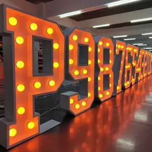 Numbers Giant With Lights 4ft Marquee-lights-numbers Bulb Lamp For Metal Letters Large Marquee Number 15