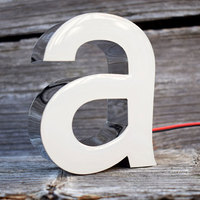 Lettres d'alphabet en acrylique éclairées par l'avant en résine époxy LED pour enseignes commerciales extérieures, logo pour la décoration de l'entreprise