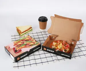 환경 건강한 사용자 정의 로고 피자 포장 상자