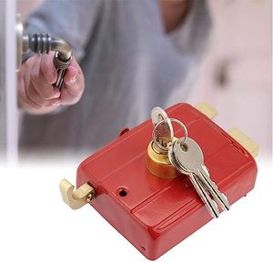 림 잠금 스타일의 열쇠 고대 방법을 복원 황금 잠금 전면 도어 키 야간 래치 잠금 - Product Image 3
