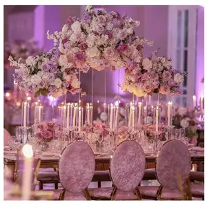 Grande boule de fleurs en tissu boule de fleurs artificielles pour centres de table de mariage