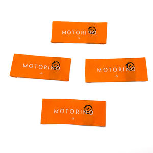 Прямо с фабрики, высококачественные тканые этикетки для футболок с атласным воротником на спине, индивидуальный дизайн - Product Image 5