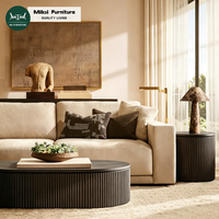 Canapés contemporains de luxe pour salon, en tissu personnalisé, avec accoudoirs larges, rembourrés en mousse, mobilier d'intérieur pour hôtels et villas